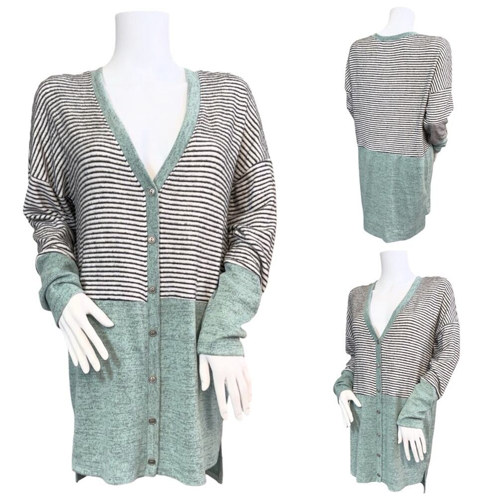 #T73 Potters Pot Super Soft Tunic Cardigan Sweater SZ L $44